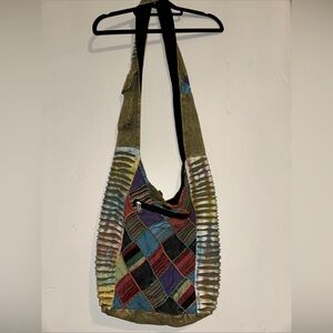 The Collection Royal Boho Hippie Multicolor Patchwork Shoulder Crossbody Bag
